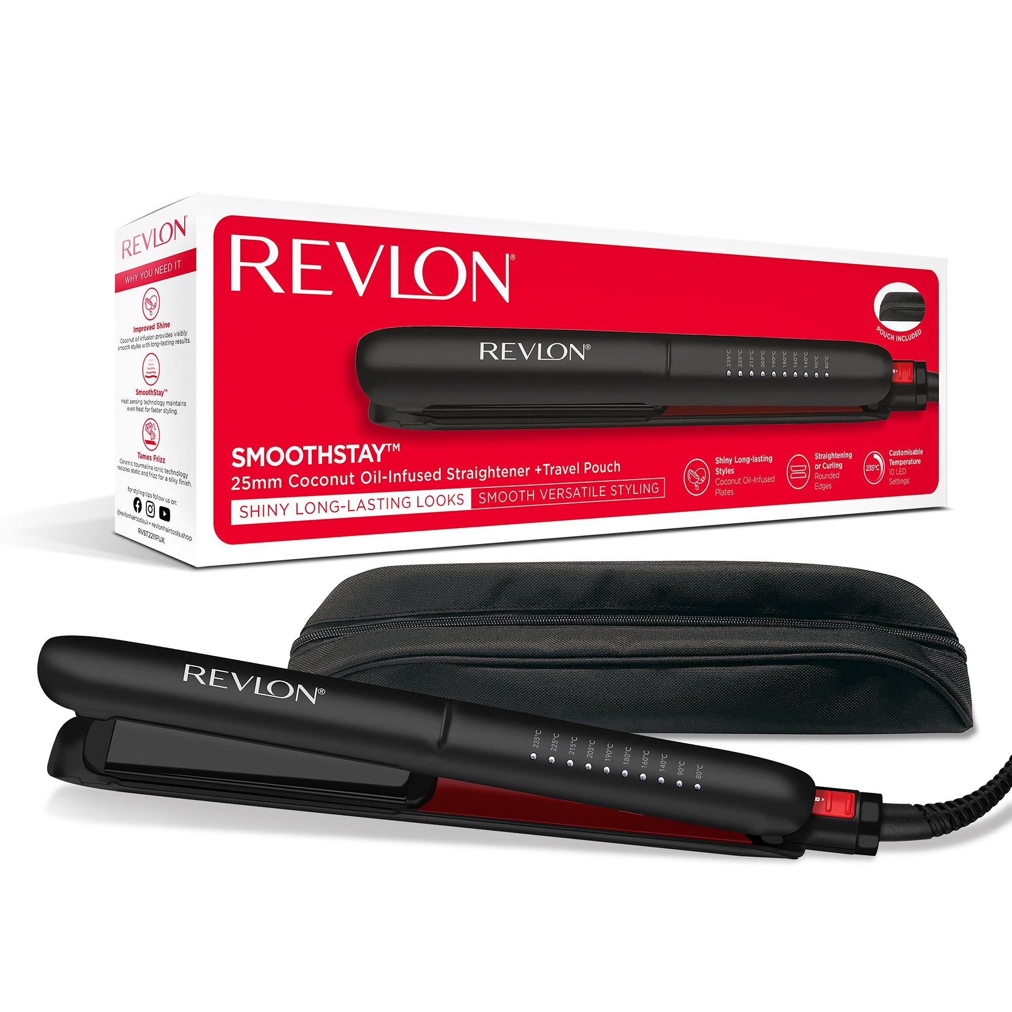 Revlon Smoothstay 25mm Coconut-Oil Infused Straightener