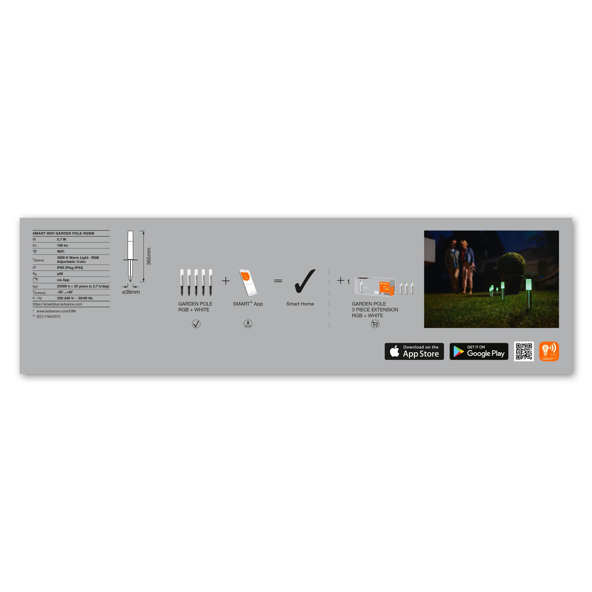 Osram SMART+ Hagelampe Multicolor RGBW WIFI