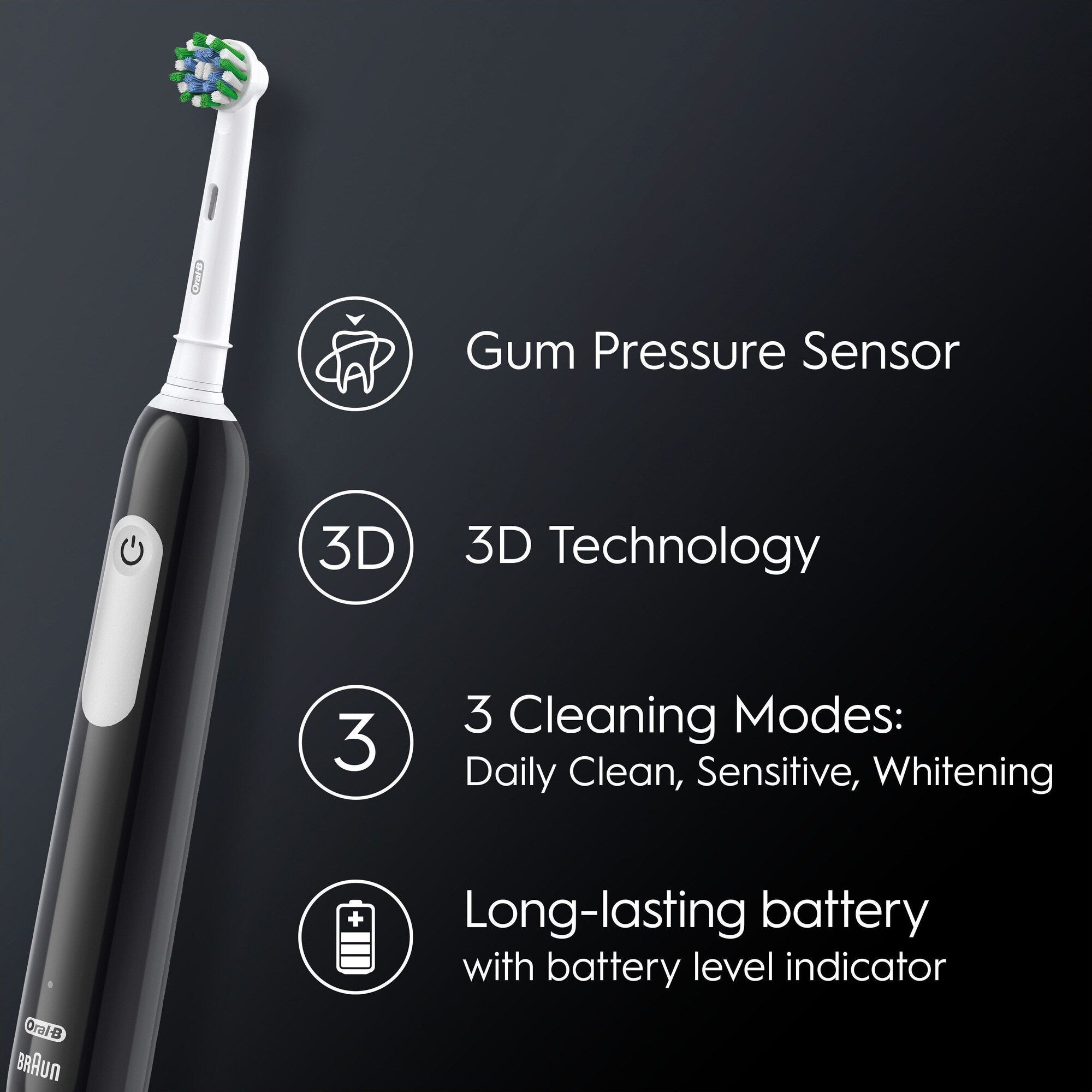 Oral-B Pro 1 Cross Action sort med reiseetui