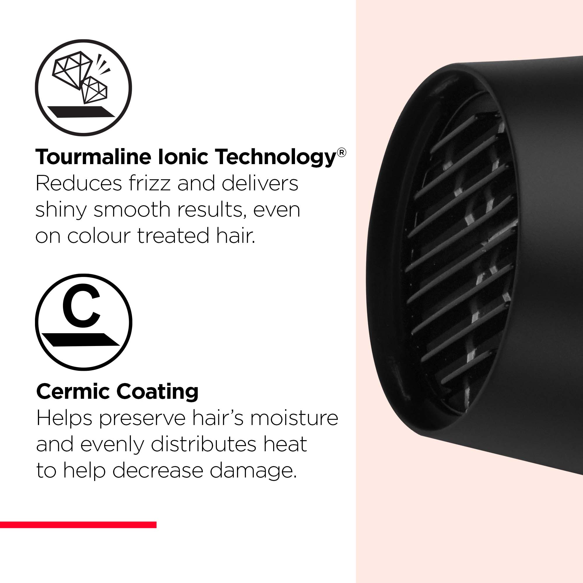 Revlon Easy Heat Ceramic Tourmaline Ionic Hair Dryer