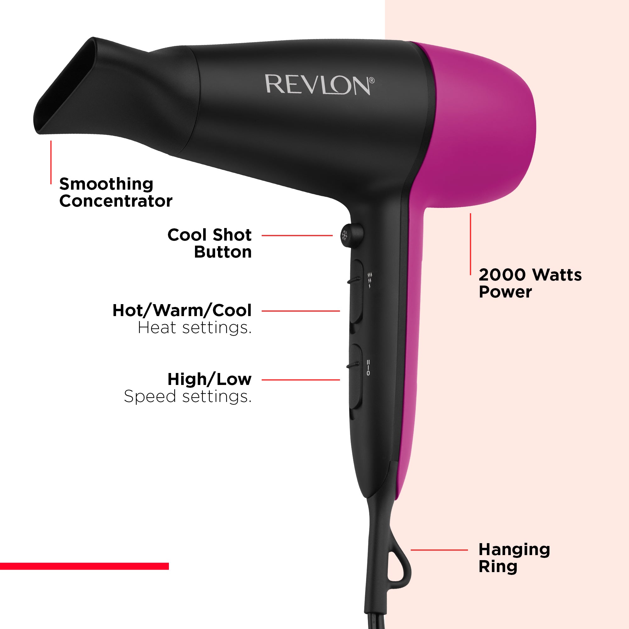 Revlon Easy Heat Ceramic Tourmaline Ionic Hair Dryer