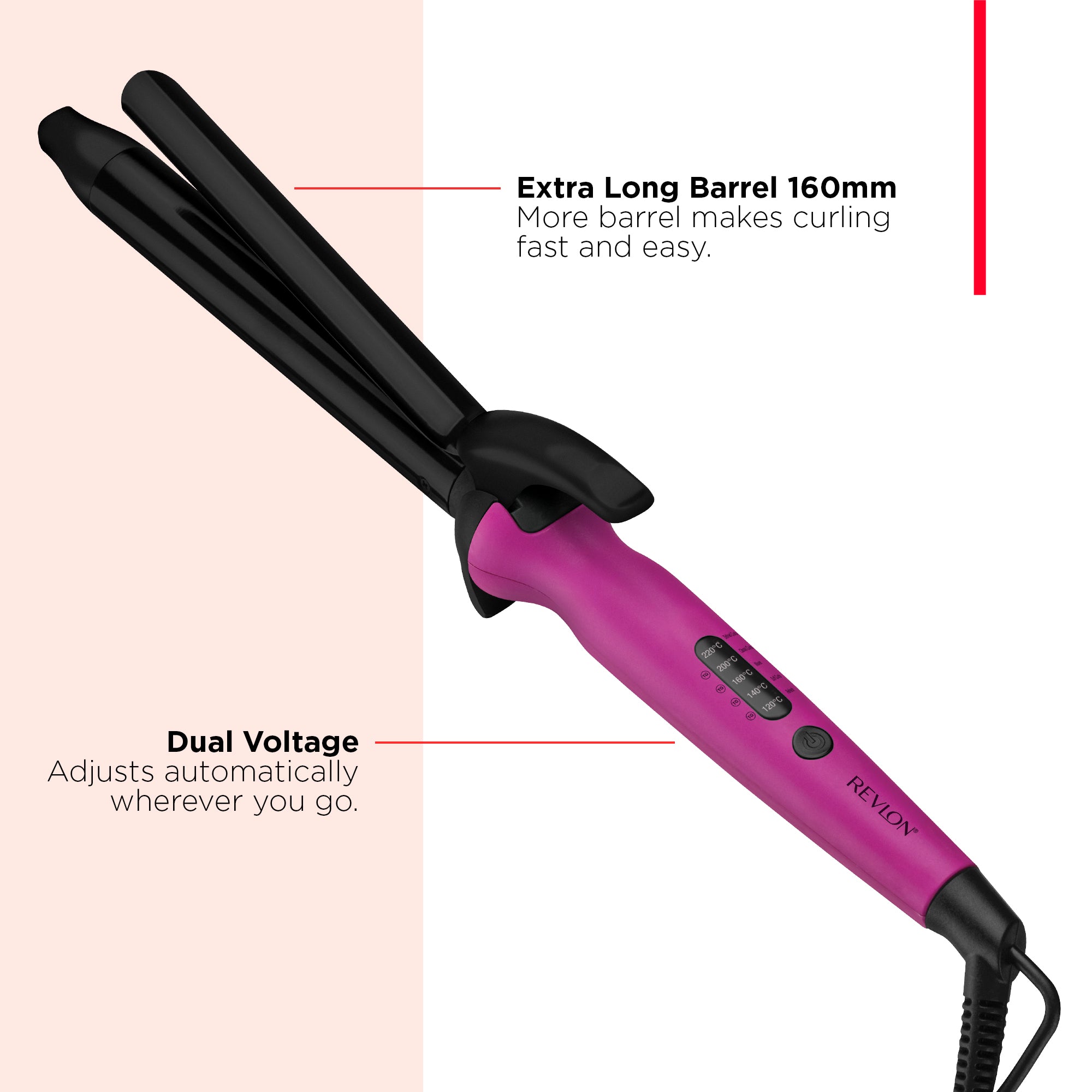 Revlon Easy Heat 25mm Precision Ceramic Tourmaline Curler