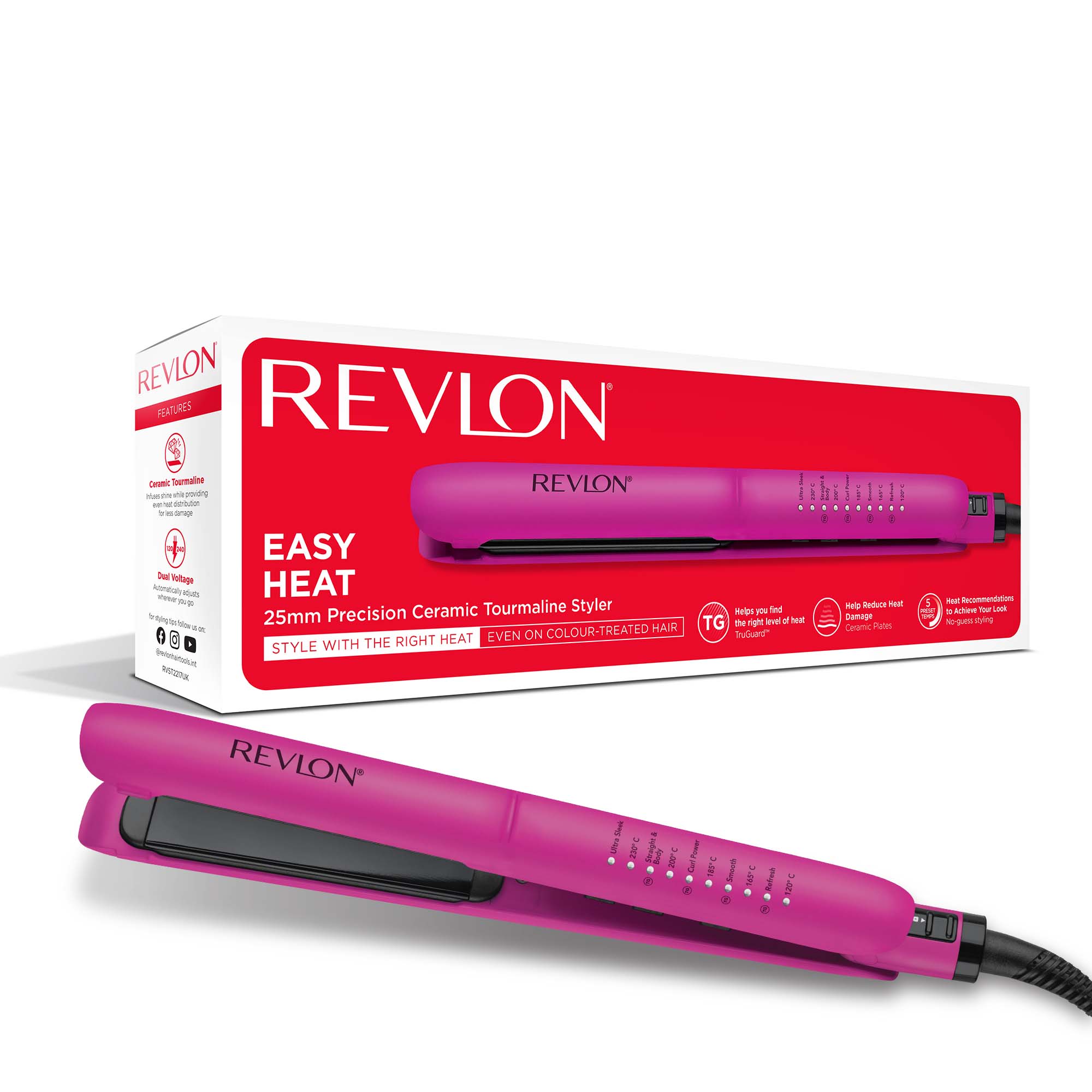 Revlon Easy Heat 25mm Precision Ceramic Tourmaline Styler