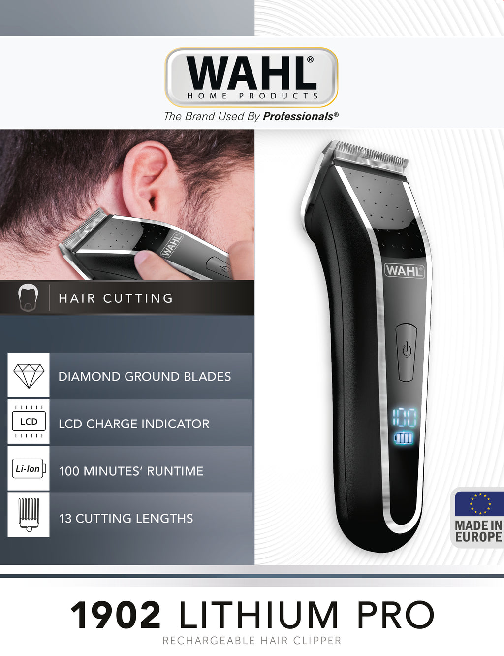 Wahl hårklipper Lithium Pro LCD 1902