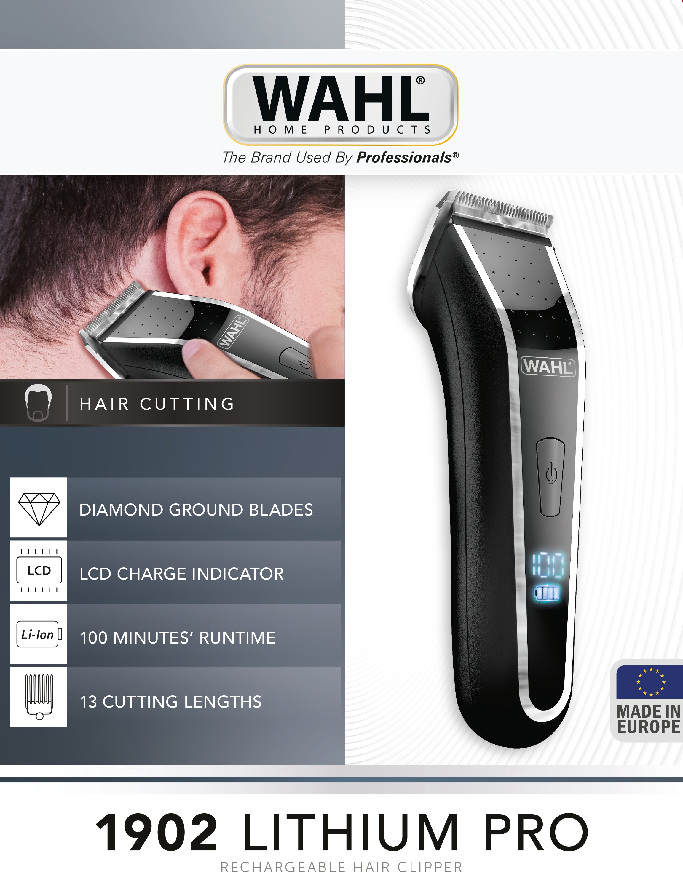 Wahl hårklipper Lithium Pro LCD 1902