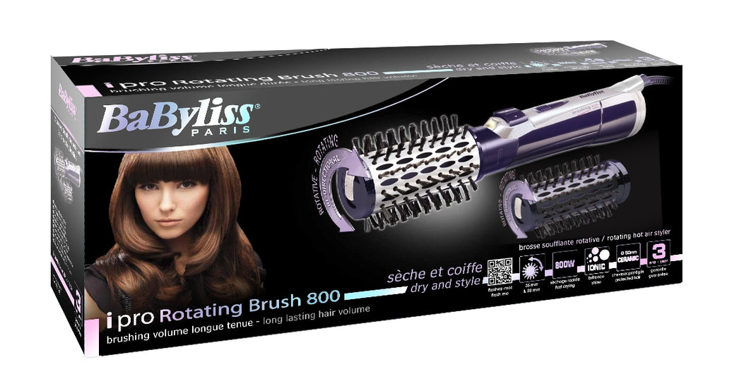 BaByliss AS550E Roterende varmluftsbørste 800W 2 børster