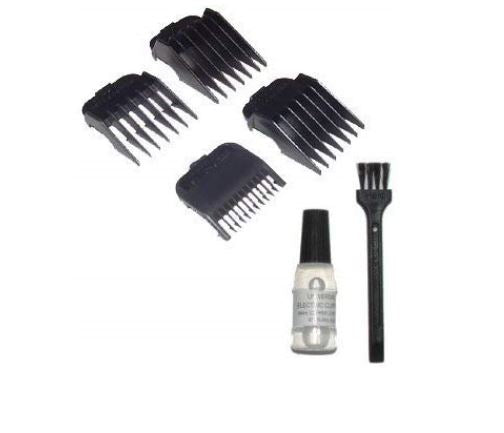 Wahl Attachment comb set nr. 1-4, oil, brush in poly bag
